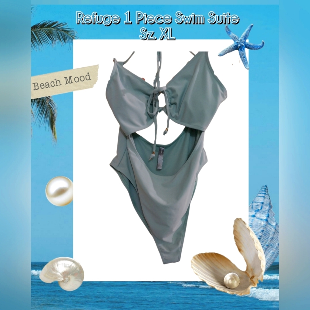 Refuge Sea Green XL One Piece Swim Suit